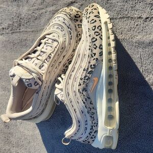 Nike AirMax 97 Women's Cream and Black Leopard Sneakers
